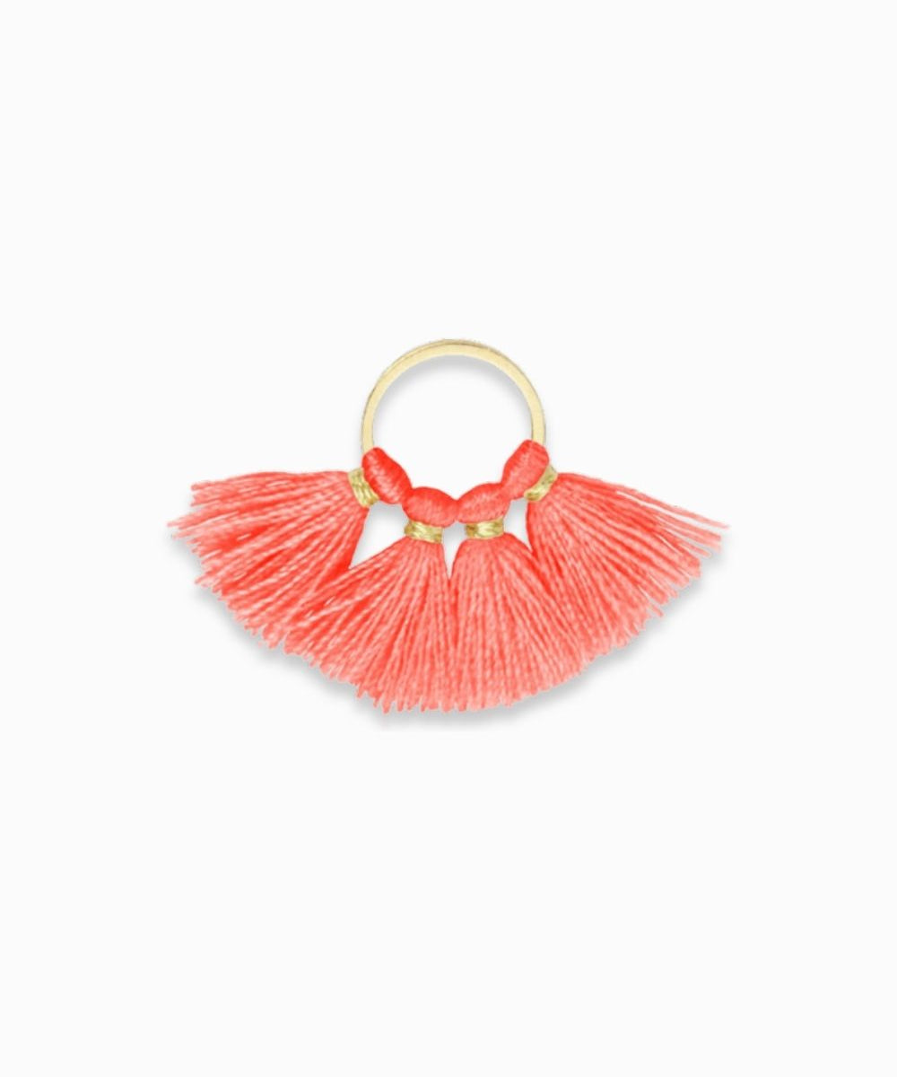 Pendentif pompon en coton 10x22mm