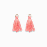 Pompons en coton & doré 25mm - Rose
