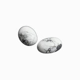 Cabochon ovale 18x13mm - Howlite blanche