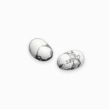 Cabochons ovale 8x6mm - Howlite blanche