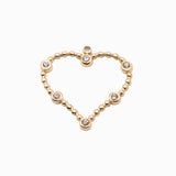 Cercle coeur à strass 22x22mm