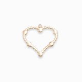 Cercle coeur à strass 22x22mm