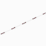 Chaîne argentée palet facettée 4x2.50mm - Grenat