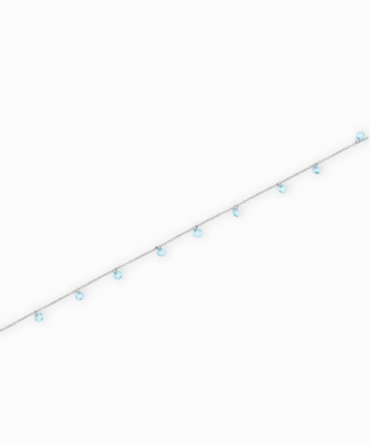 Chaîne forçat zirconium 1.40x1.80mm - Bleu