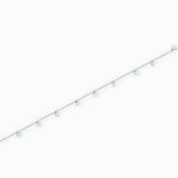 Chaîne forçat zirconium 1.40x1.80mm - Bleu