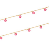 Chaîne forçat zirconium 1.40x1.80mm - Fuschia