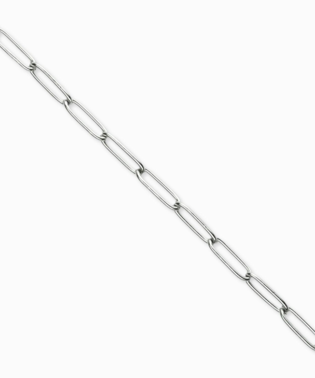 Chaîne maille trombone rectangle 12x4mm