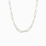 Chaîne trombone rectangle striée 14x5mm