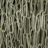 Chaîne trombone rectangle striée 14x5mm