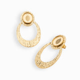 Clous d'oreille ovale martelée 10x8mm