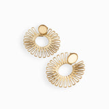 Clous d'oreilles ovale Fleur Solaire 8x6mm
