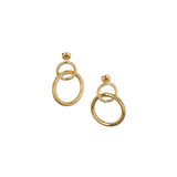 Clous d'oreilles double anneau 14x25mm