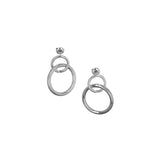 Clous d'oreilles double anneau 14x25mm