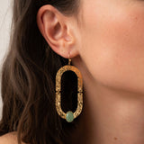 Clous d'oreille ovale martelé plateau 10x8mm
