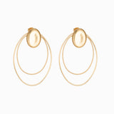 Clous d'oreille ovale plateau 14X10mm