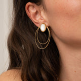 Clous d'oreille ovale plateau 14X10mm