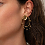 Clous d'oreille ovale plateau 14X10mm