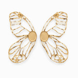 Clous d'oreilles ailes de papillon ovale 10x8mm