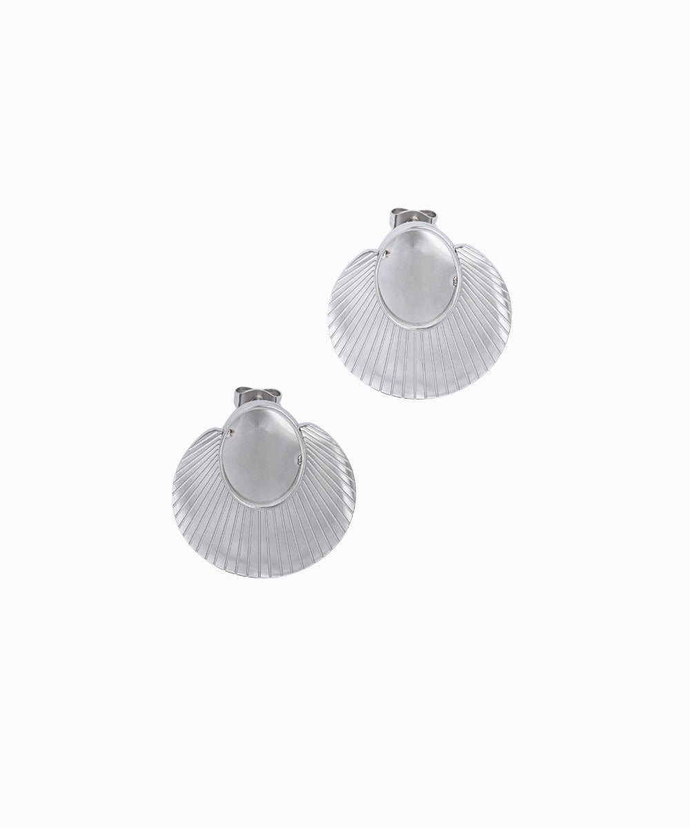 Clous d'oreilles coquillages plateau 14x10mm