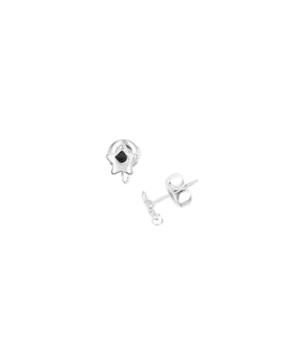 Clous d'oreilles étoile avec attache 6mm