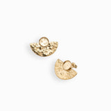 Clous d'oreilles éventail martelé 6mm
