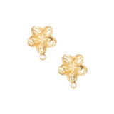 Clous d'oreilles fleurs avec attache 14mm