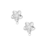 Clous d'oreilles fleurs avec attache 14mm