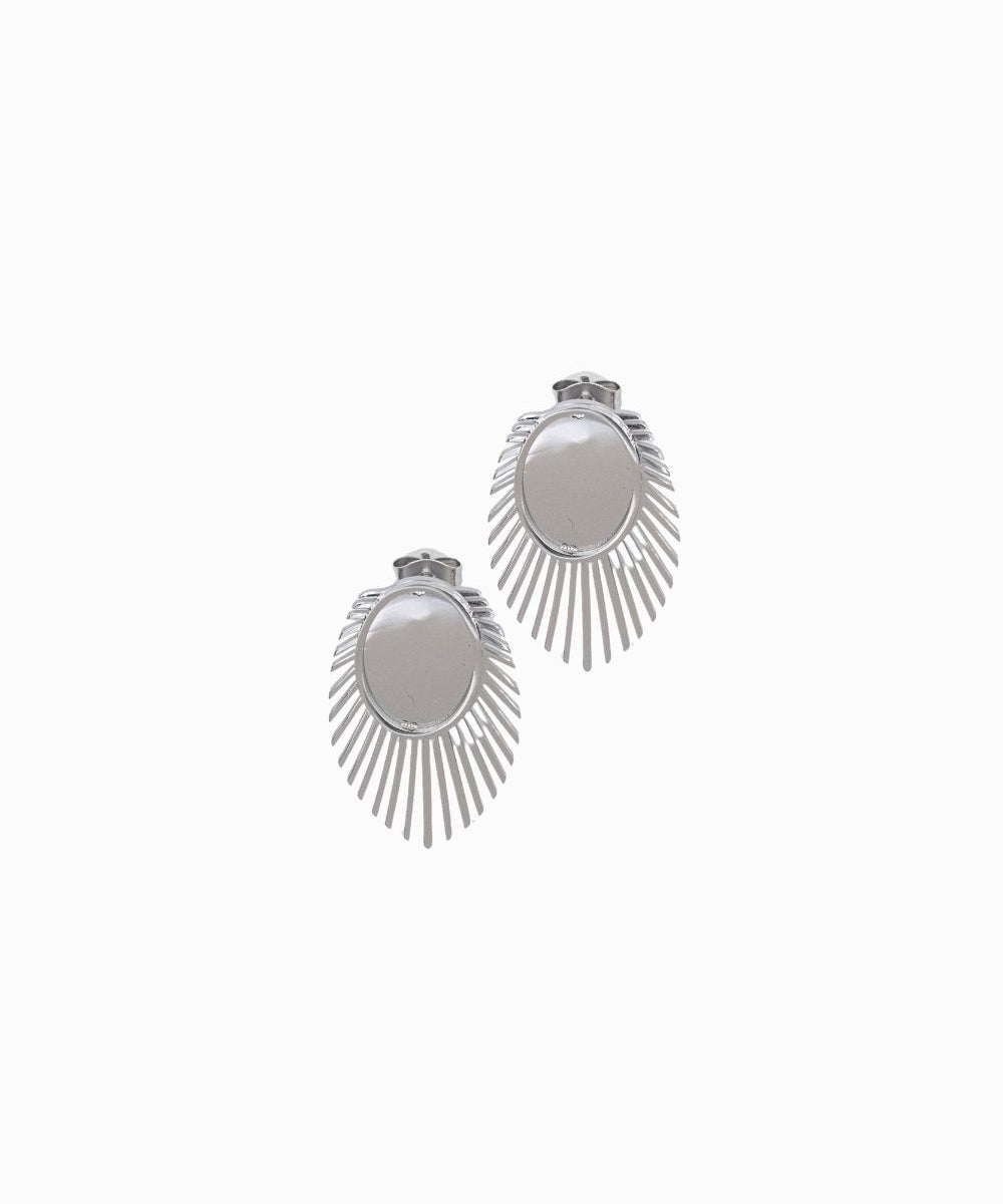 Clous d'oreilles gouttes plateau 14x10mm