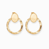 Clous d'oreilles ovale cercle 14x10mm