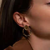 Clous d'oreilles ovale cercle 14x10mm