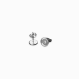 Clous d'oreilles plateaux dentelés sans attaches 8mm