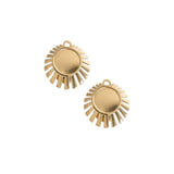 Clous d'oreilles rayons de soleil à attache 8mm