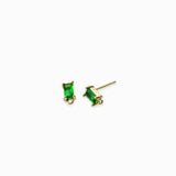 Clous d'oreilles rectangles strass 6x4mm