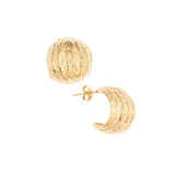 Clous d'oreilles semi-ouverts striés 20x18mm