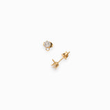 Clous d'oreilles strass 4mm