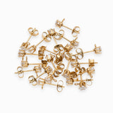 Clous d'oreilles strass 4mm