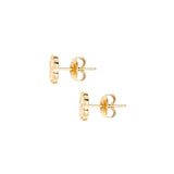 Clous d'oreilles trèfle strass 8mm