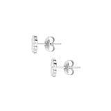 Clous d'oreilles trèfle strass 8mm