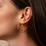 Clous d'oreilles trois rangs 6mm