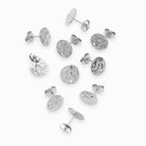 Clous d'oreilles ronds martelés 10mm