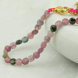 Collier palet facetté 4mm - Tourmaline