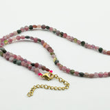 Collier palet facetté 4mm - Tourmaline