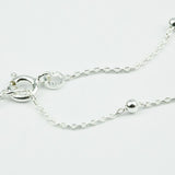 Collier forçat/boule 1.10mm - Longueur 40 cm