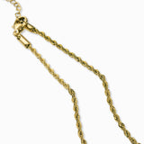 Collier torsadé 2mm- Longueur 40 cm