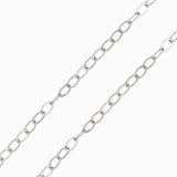 Collier trombonne alterné 6x4mm - Longueur45+5cm