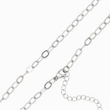 Collier trombonne alterné 6x4mm - Longueur45+5cm