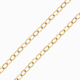 Collier trombonne alterné 6x4mm - Longueur45+5cm