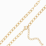 Collier trombonne alterné 6x4mm - Longueur45+5cm