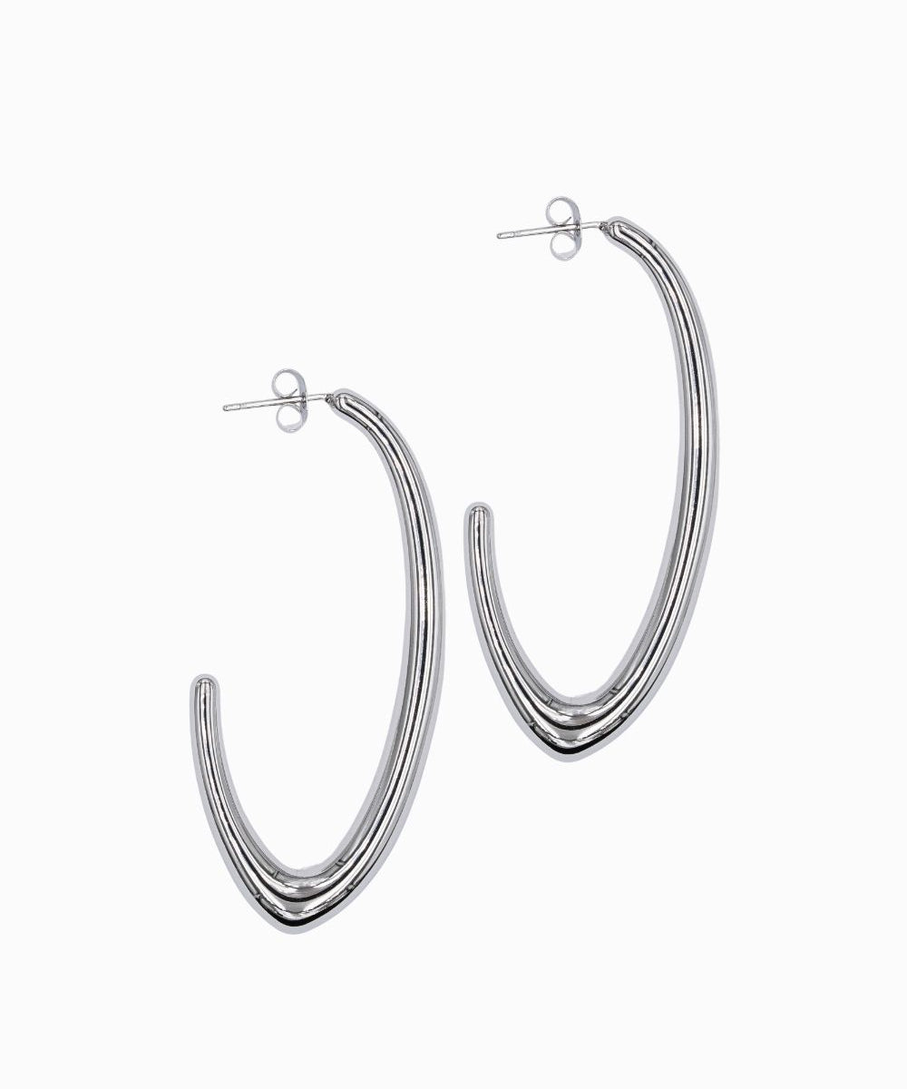 Créoles épaisses ovales 57x27mm