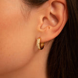 Créoles strass 17x5mm